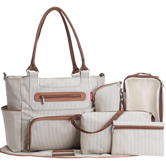 Baby Diaper Stripe Bag Set