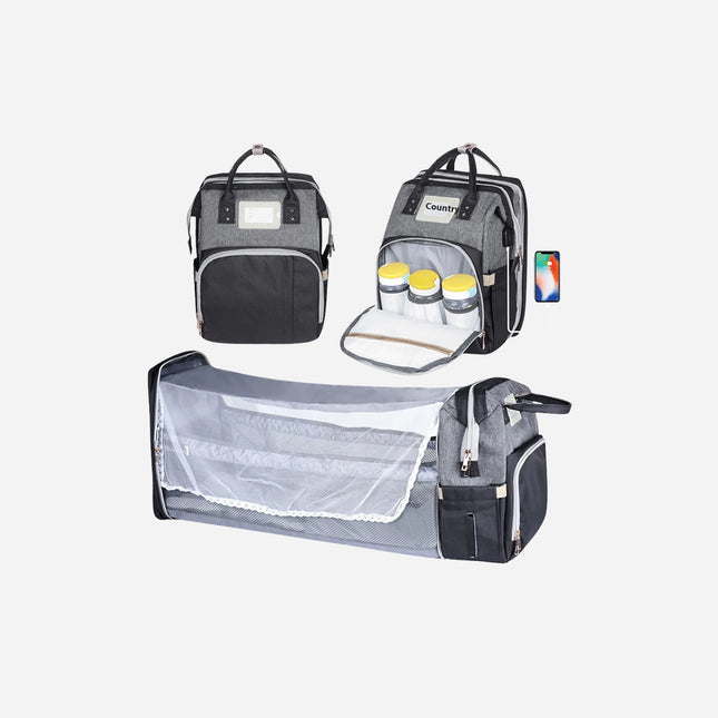 Mummy Bag Large Capacity Mom Bag Out Folding Bed Package Multi-functional Backpack