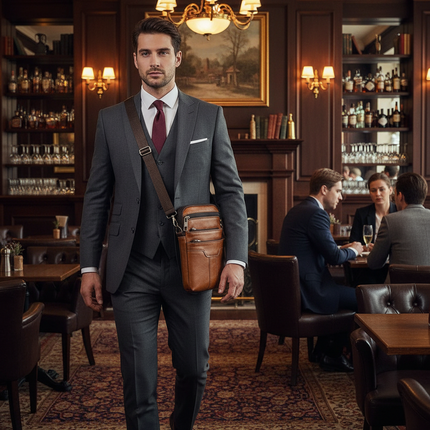 Mova Heritage Leather Messenger Bag