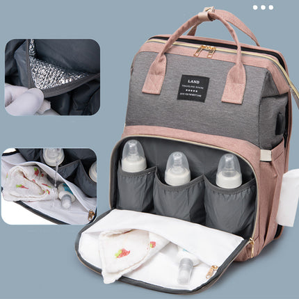 Mummy Baby Crib Backpack Large Capacity Out Milk Insulated Bag Women