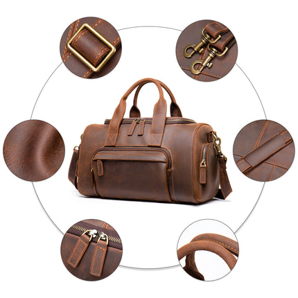 Mova Retro Leather Weekender Duffle