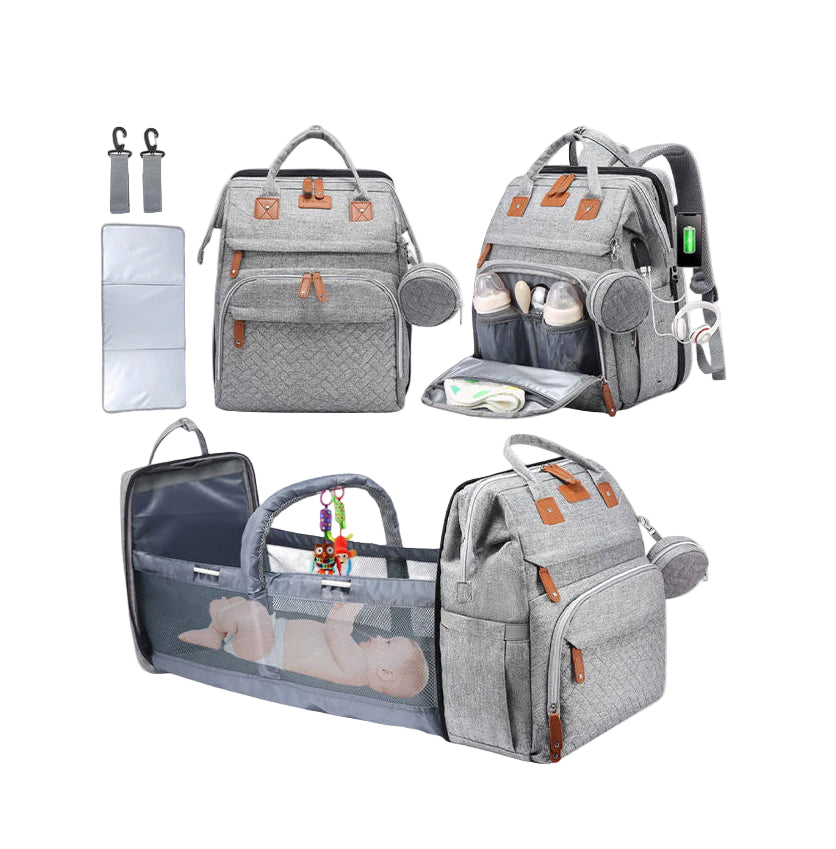 2-in-1 Diaper Backpack with Fold-Out Crib 27 2-in-1 Diaper Backpack with Fold-Out Crib 27