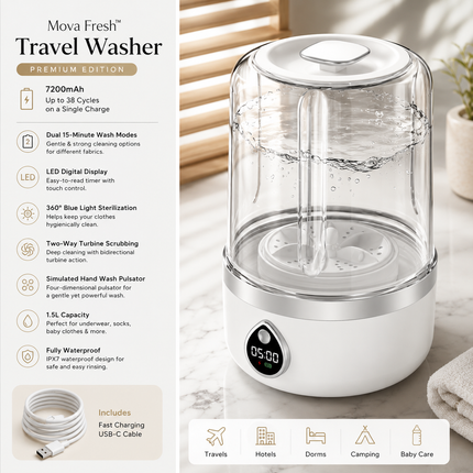 Mova Fresh™ Travel Washer