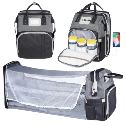 Mummy Bag Large Capacity Mom Bag Out Folding Bed Package Multi-functional Backpack