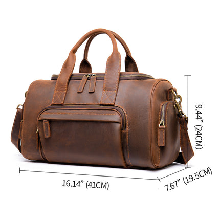 Mova Retro Leather Weekender Duffle